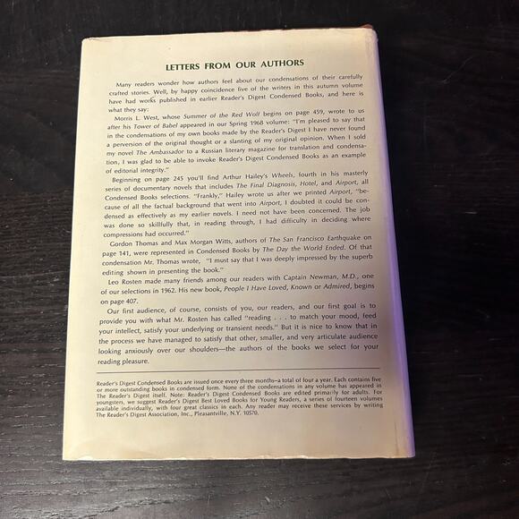 Reader's Digest Condensed Books Timeless Place Wheels Summer Red Wolf Earthquake - Picture 6 of 6